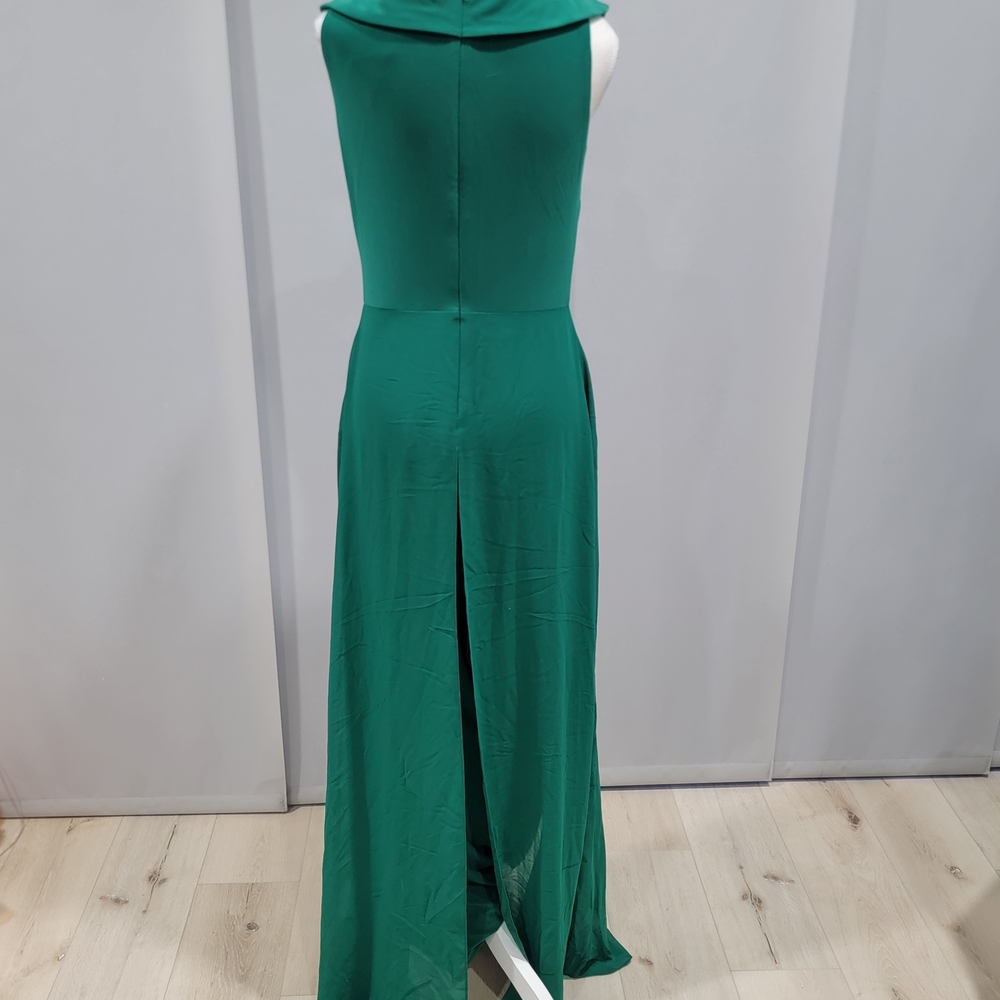Joseph Ribkoff Signature Label Emerald Green Sleeveless Wide-Leg Jumpsuit - Picture 6 of 7